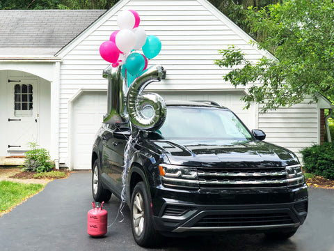 Image of 9.5" Helium Balloon Tank Kit with 30 Balloons