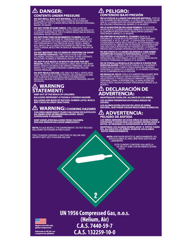 Image of 9.5" Helium Balloon Tank Kit with 30 Balloons