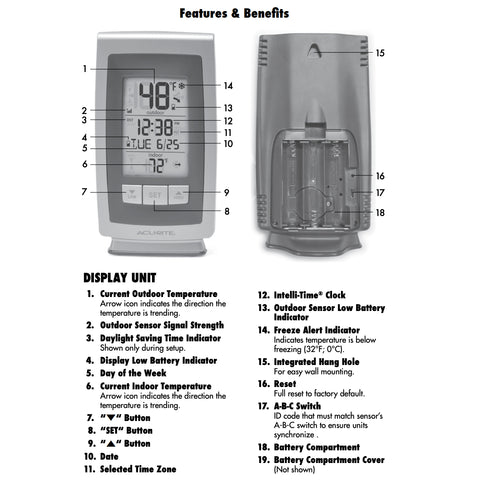 Image of Wireless Weather Station with Intelli-Time Clock
