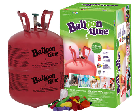 Image of 9.5" Helium Balloon Tank Kit with 30 Balloons