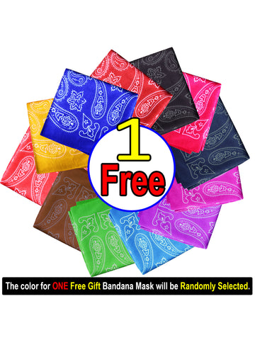 Image of 100% Cotton Head Wrap Bandanas 12 Pack with Tube Face Mask/Headband