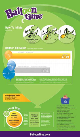 Image of 9.5" Helium Balloon Tank Kit with 30 Balloons